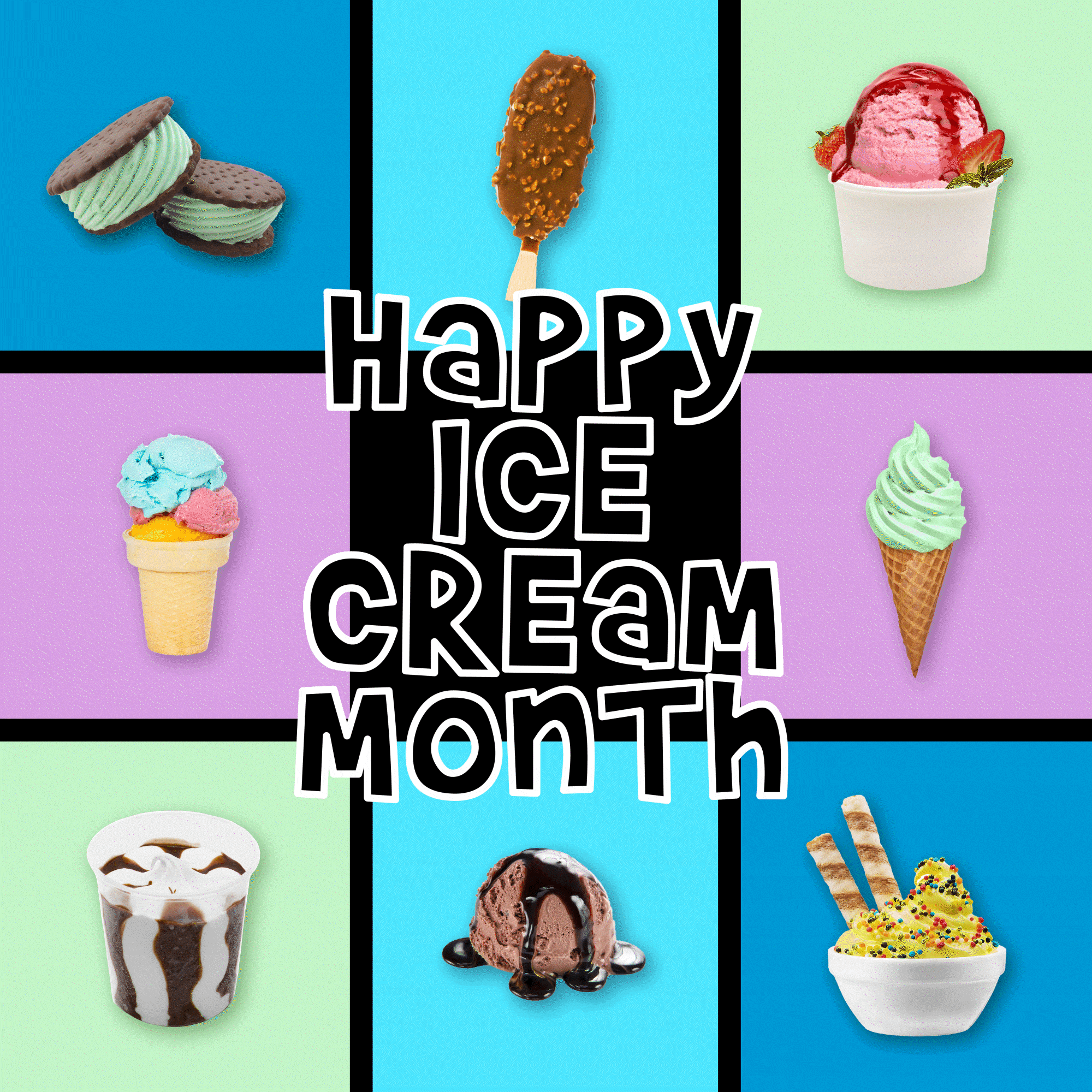 national ice cream month dairy sanitation tips animation