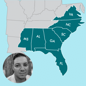 ProvaStride Availability Map Southeast US - Manny DeJesus
