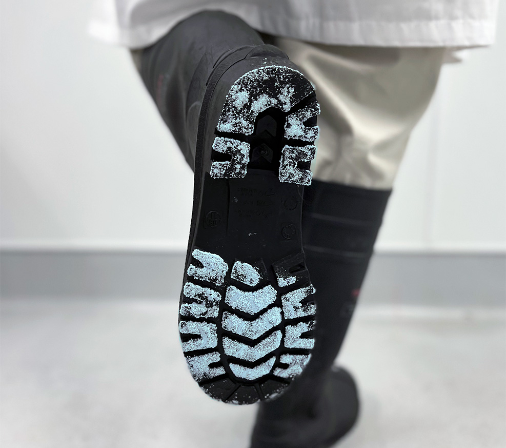 Bottom of boot with provastride product