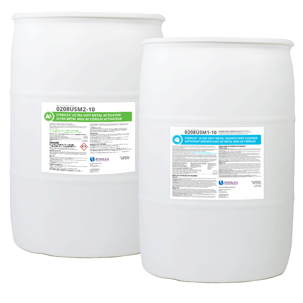 Ultra Soft Metal Disinfectant Cleaner and Ultra Soft Metal Activator Canada 55 drum product image